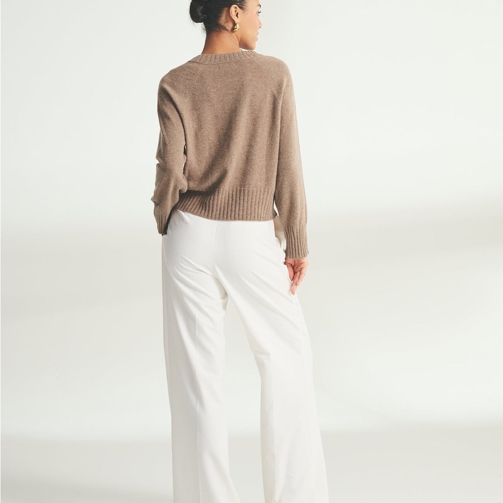 Naadam Signature Cashmere Raglan Crewneck Sweater, Size Small - Picture 4 of 11